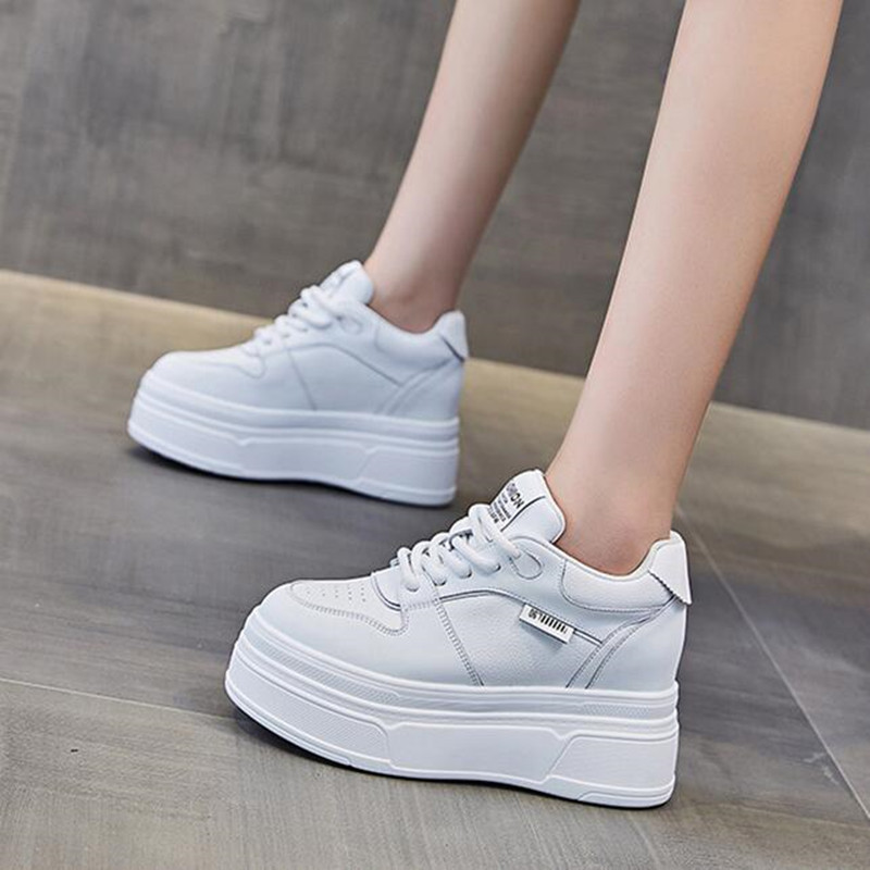 Running Shoes - 9CM Genuine Leather NEW Brand Designer