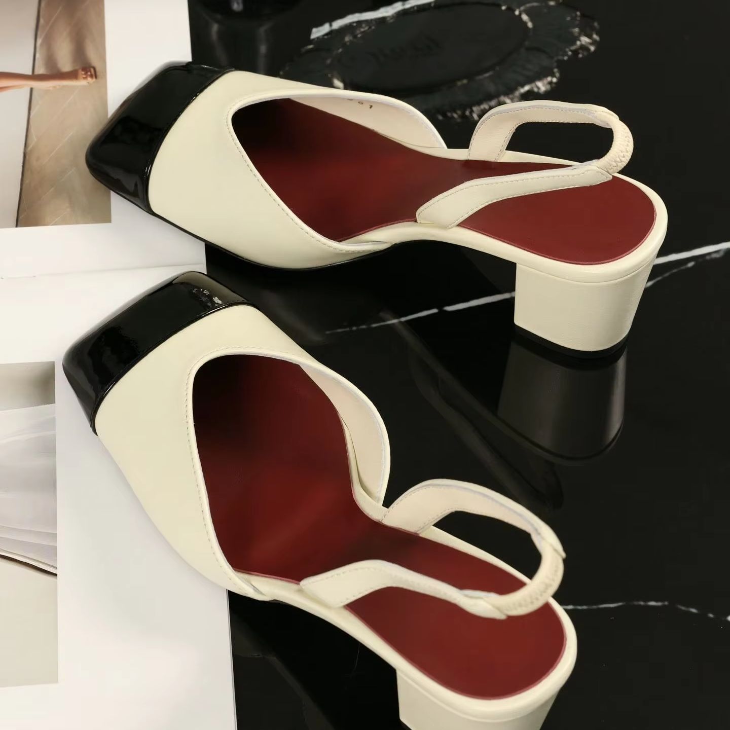 Women Slingback Pumps Two Tone - đánh giá và giá Sandals