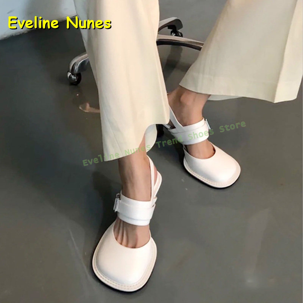 Women's Black Square Toe Buckl - đánh giá và giá Sandals