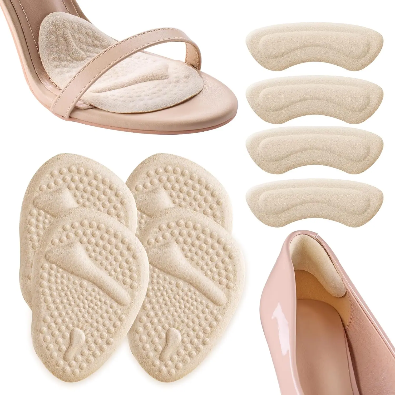 2 Sets Heel Pads, Ball of Foot - đánh giá và giá Heels