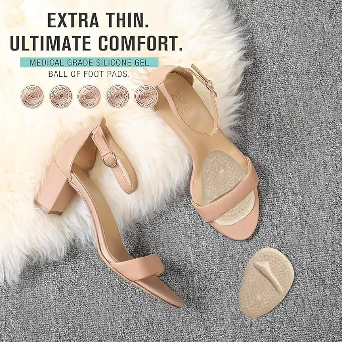 2 Sets Heel Pads, Ball of Foot - đánh giá và giá Heels